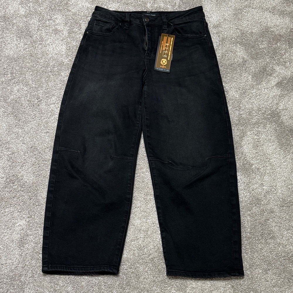 Barrel leg Risen Los Angeles black jeans, denim size 28 7 NWT